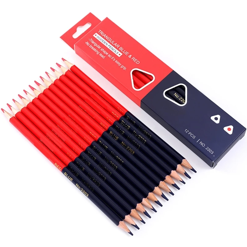 12 шт./компл. стираемых карандашей, предварительно заточенных для проверки раскрашивания, проверки карандашей