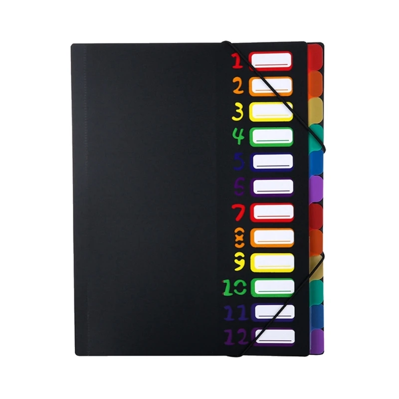 

Организованная система управления файлами Расширяемая папка формата А4, 12-цветные координатные отделения, герметичный дизайн из полипропиленового пластика