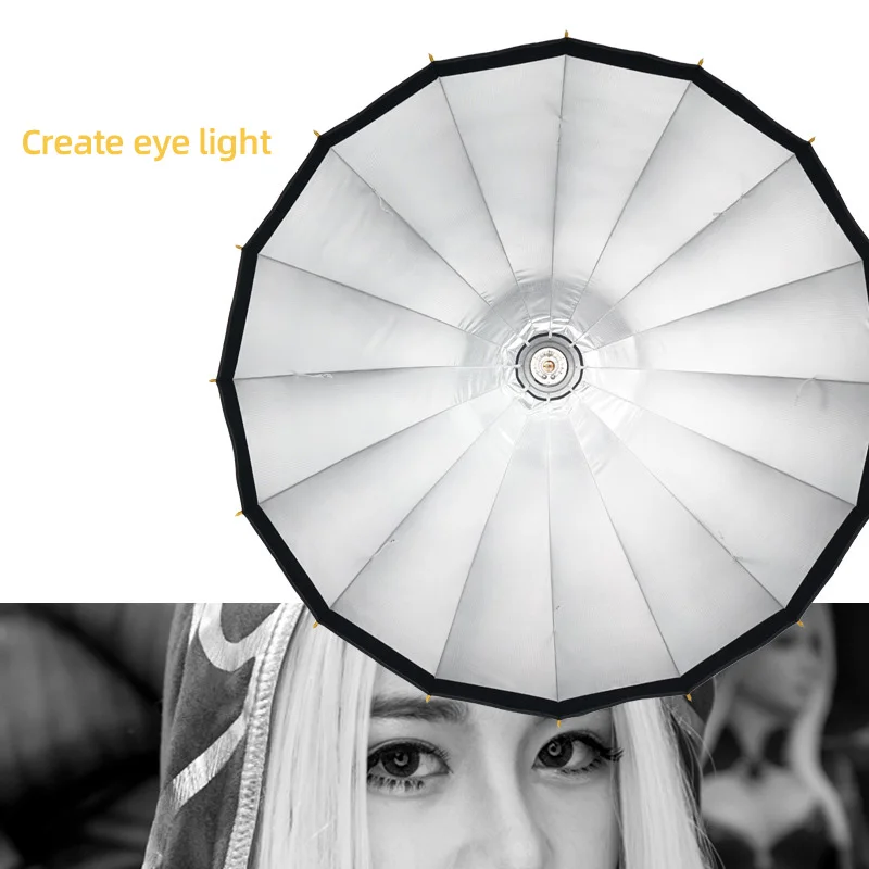 Photographer Portrait Deep mouth Parabolic Quick Mount Softbox Reflector Flash Lamp Cover