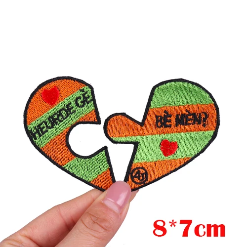 Nederland Kruikenstad embleem volledig geborduurde patch op kleding DIY Nederland carnaval opstrijkbare patches voor kledingdecoratie