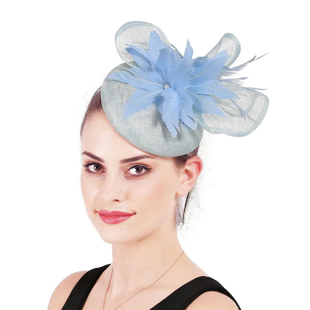 

Frost Weddings Party Fascinators Hat For Women Amazing Headwear With Flowers Kenducky Royal Asscot Pillbox Cap Hair Clip Bride