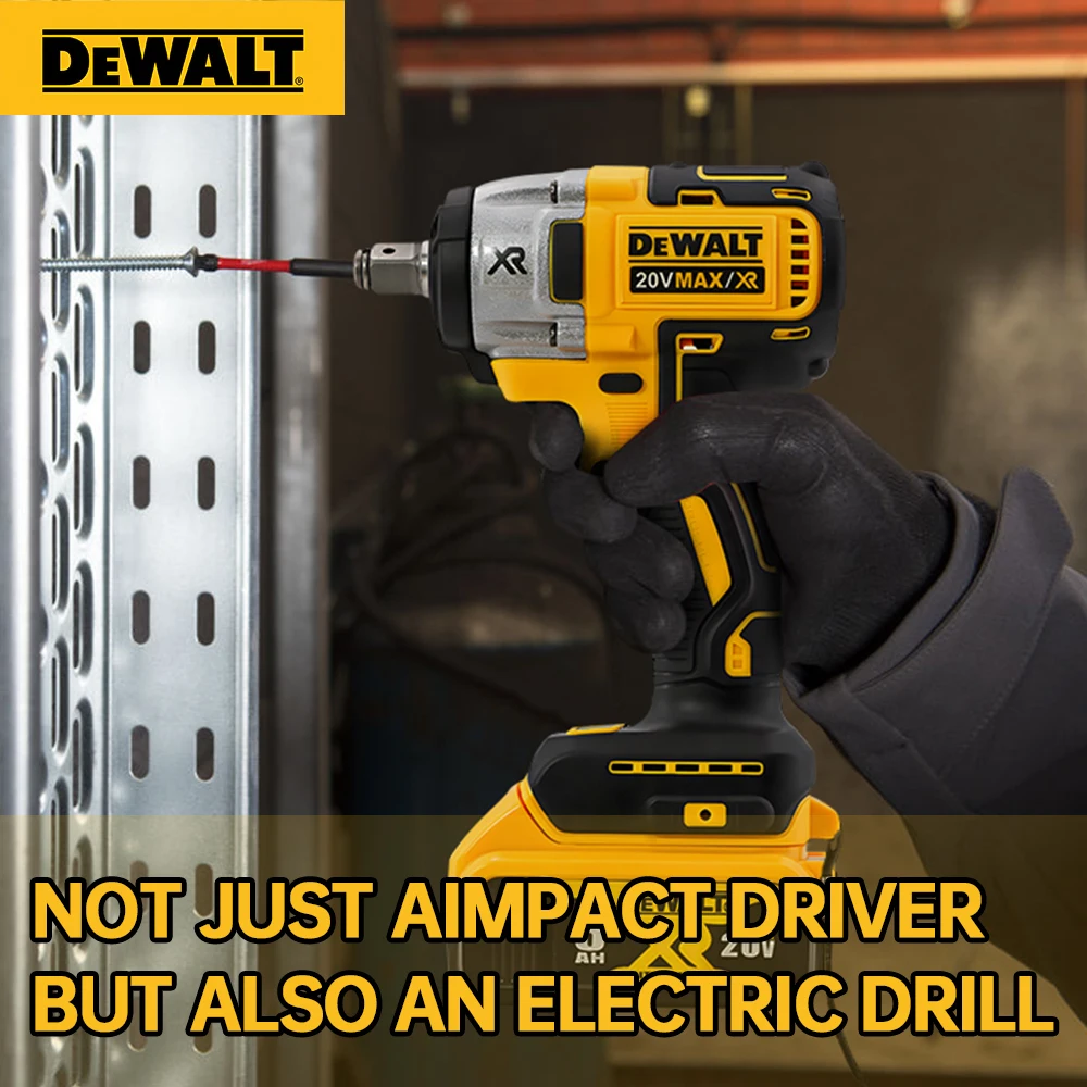 Dewalt DCF880 Cordless Brushless Impact Wrench 203N.m High Torque Wireless Electric Wrench 20V Battery Tire Repair Power Tools