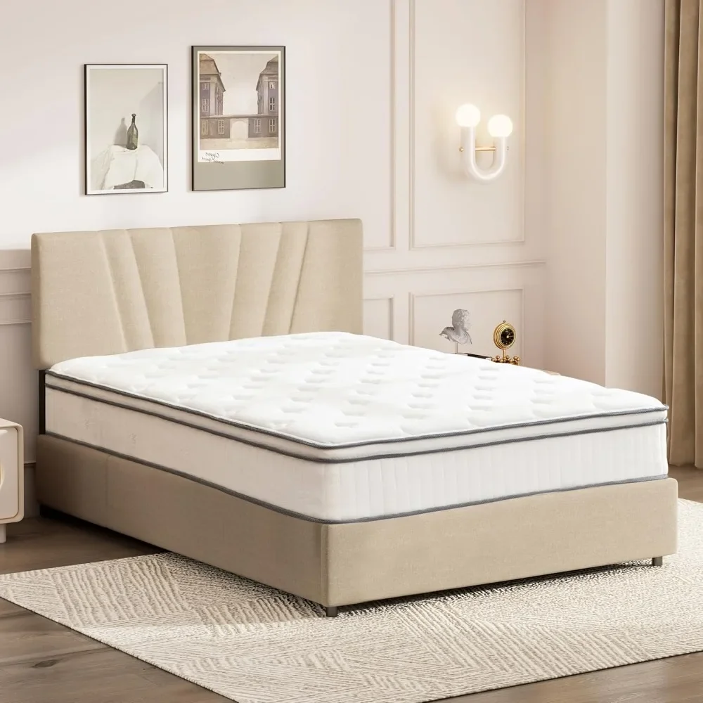

Twin Size Mattress, 10 Inch Hybrid Twin Mattress Medium Firm Gel Memory Foam Twin Bed Mattress in a Box, Customized