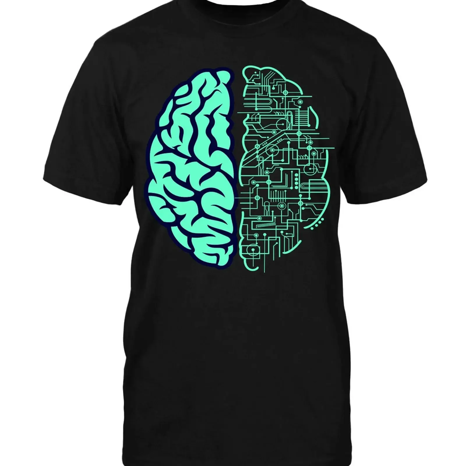 Electric T Shirt Fun Funny Sheldon Hirn Mensch Gehirn Horror Nerd Roboter Genie vintage Washed Top For Everyday Wear Casual