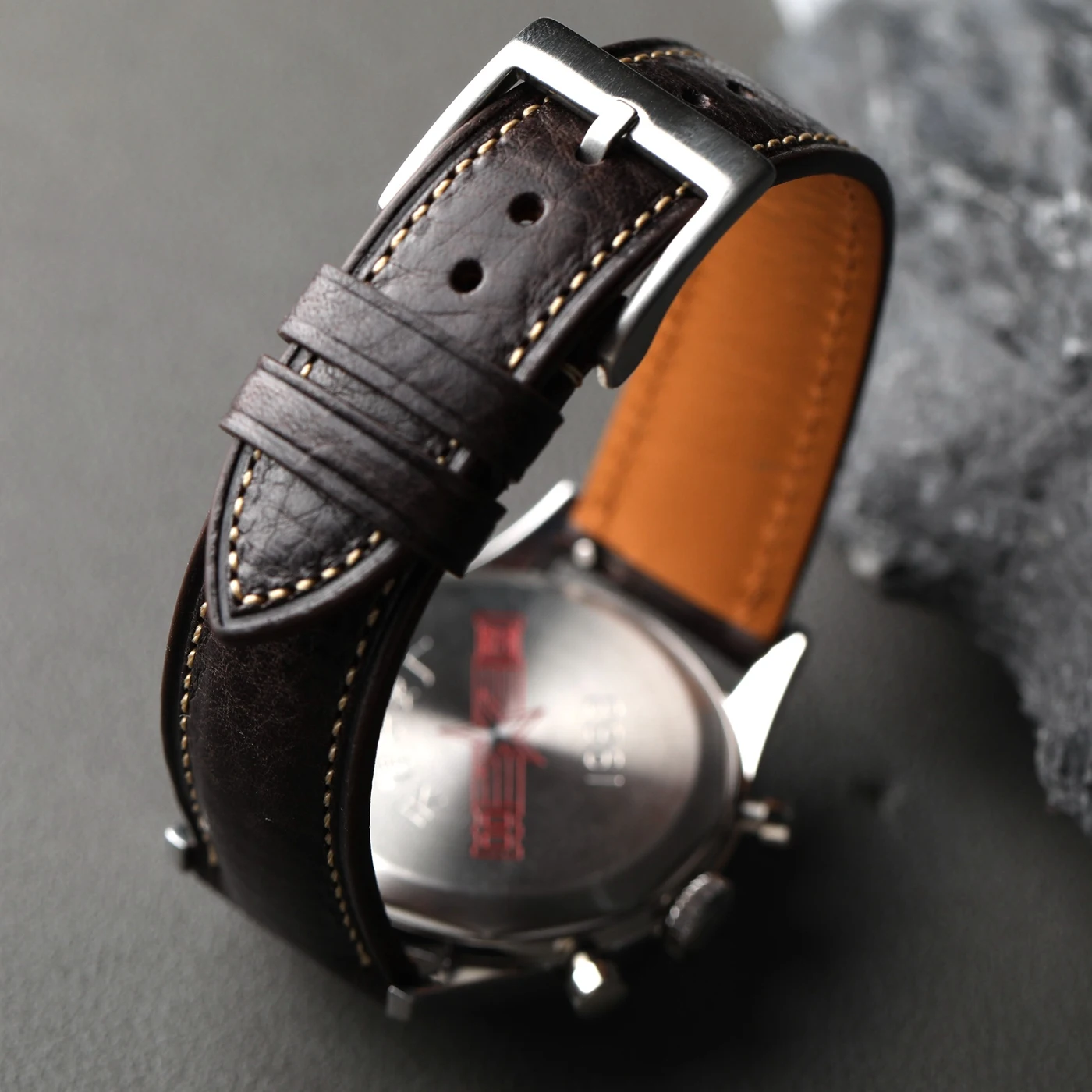 Handgefertigtes italienisches MBOX-Armband aus hochwertigem Rindsleder, 18 19 20 22MM Schnellverschluss-Uhrenarmband, kompatibel mit Smartwatch-Armbändern. – Detail 9