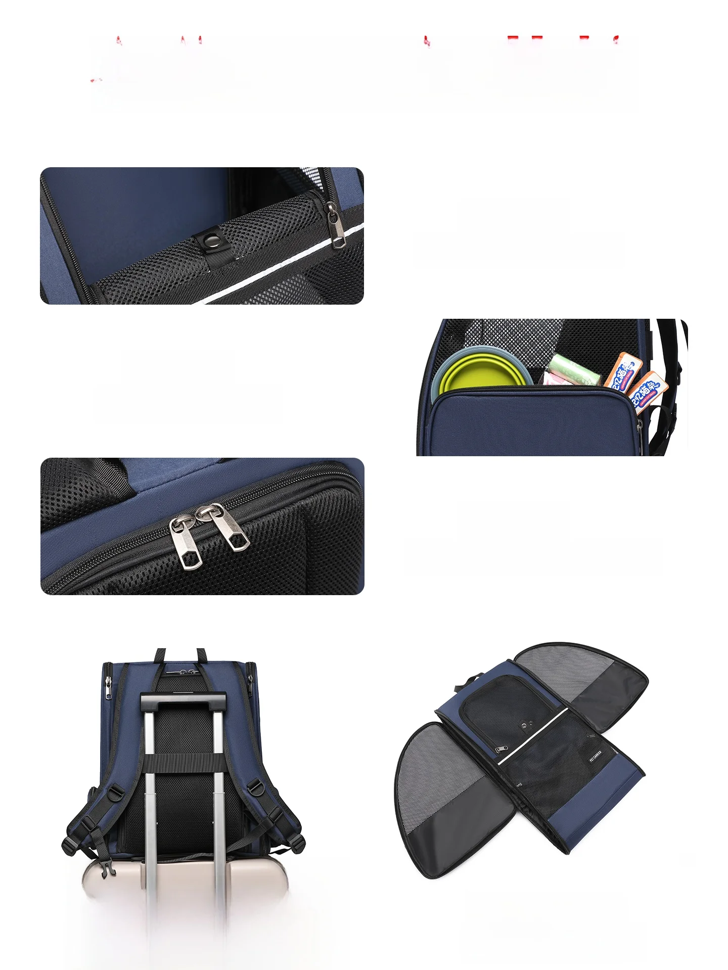 حقيبة أليف صيفية قابلة للتنفس من بابا، حقيبة كلب ممتدة، تهوية شبكية كاملة، حقيبة نزهة مزدوجة الكتف، مستلزمات الحيوانات الأليفة المحمولة... #3