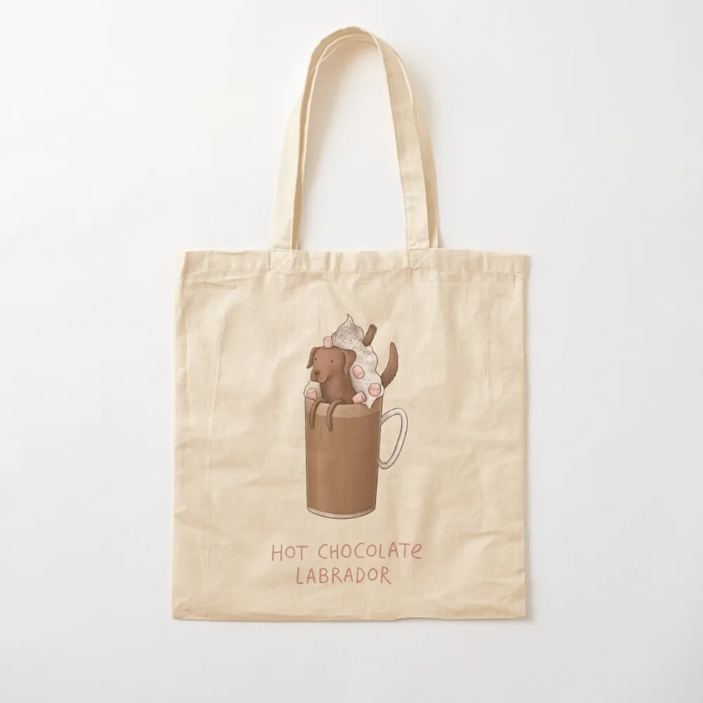 Hot Chocolate Labrador Tote Bag Shopper bags luxury women shopping bag logo Canvas Tote Bag