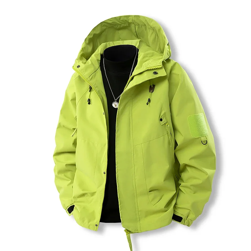 Couples' Outdoor Running Sports Windproof and Breathable Assault Suit Fashionable Versatile Hooded Loose and Comfortable Jacket