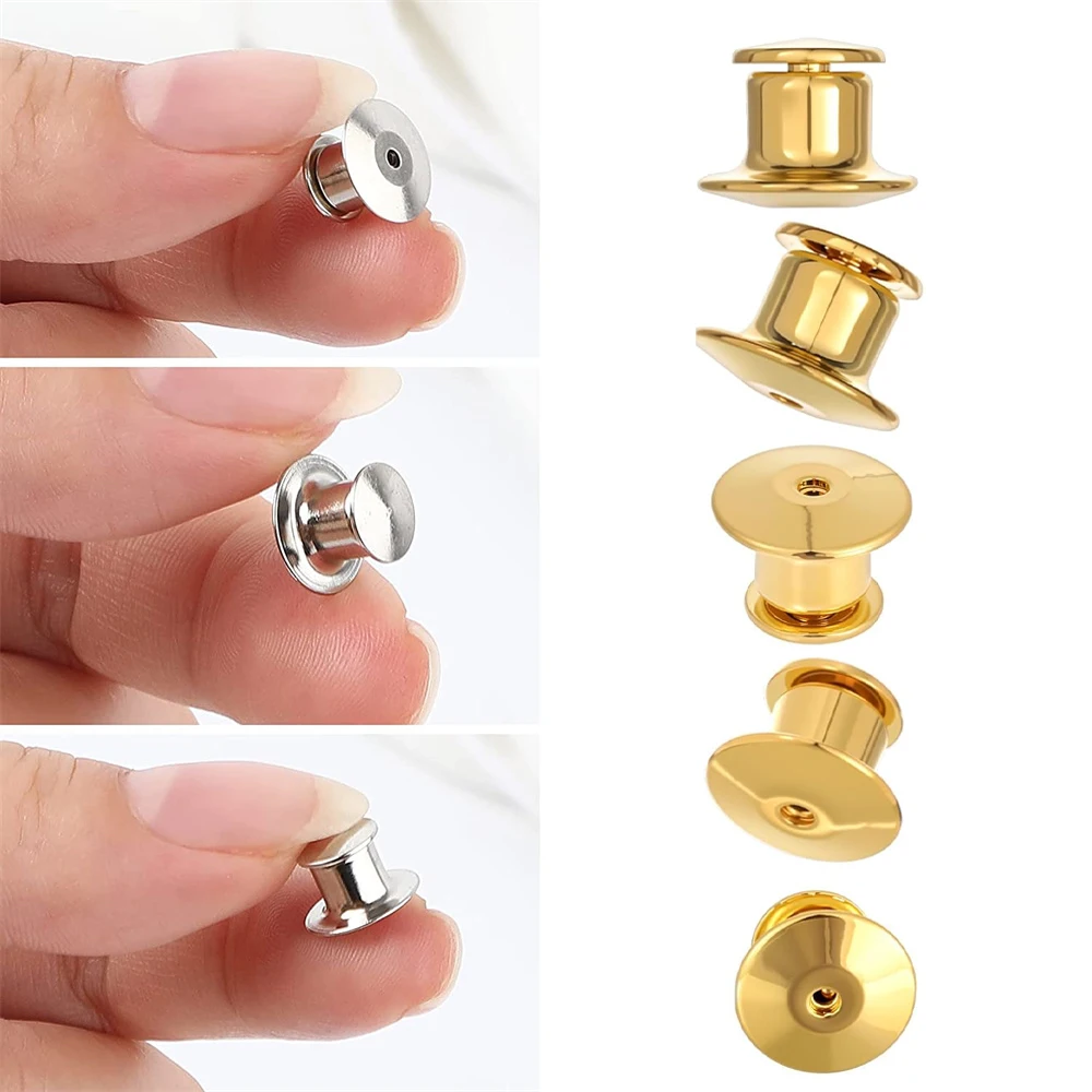 

100Pcs Black Metal Locking Pin Backs For DIY Brooches Badge Badge Name Tag Safety Pins Jewelry Making Accessories Wholesale