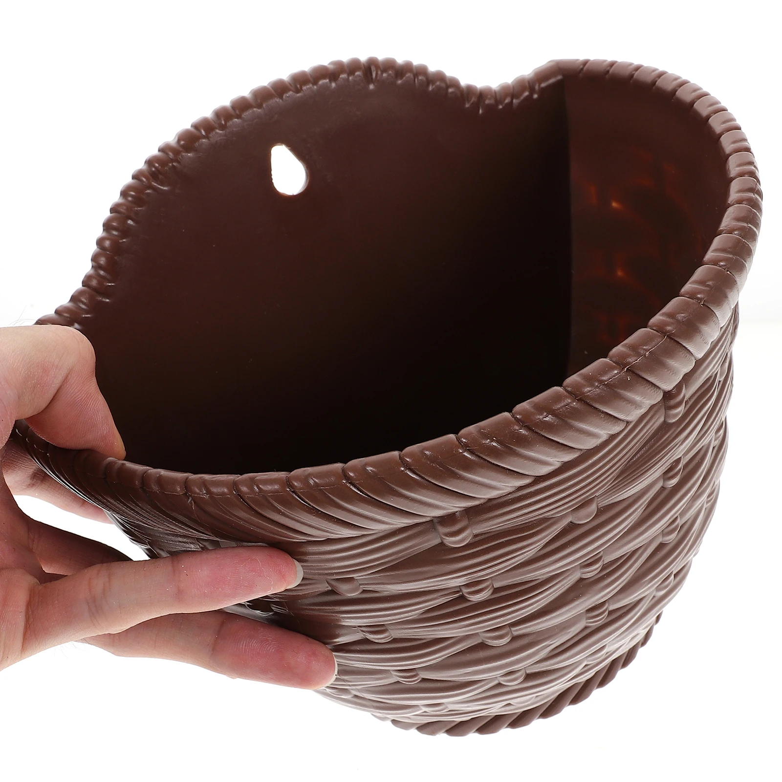 

Wicker Flower Pot Waterproof Flowerpot Holder Tree Bark Hanging Wall Planter Indoor Hanging Flowerpot Outdoor Garden