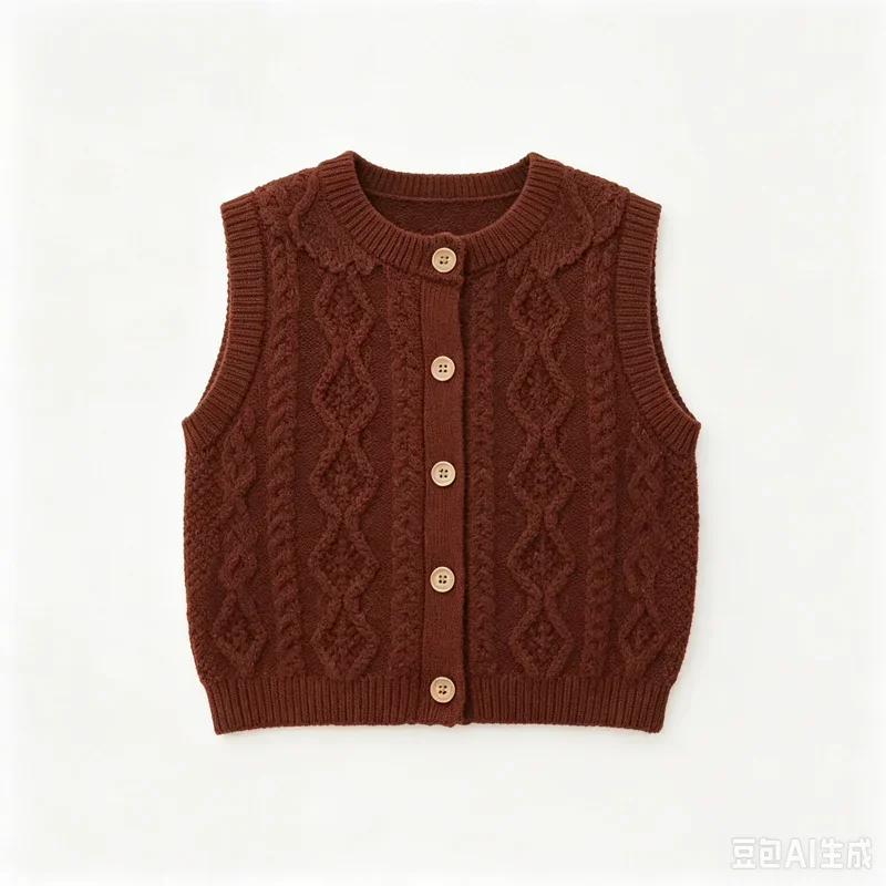 Children's Clothing 2026 BP Vest Autumn Baby Girls Print Dress Handmade Crochet Cardigan for Girls Kids Shirts & Skirts Set