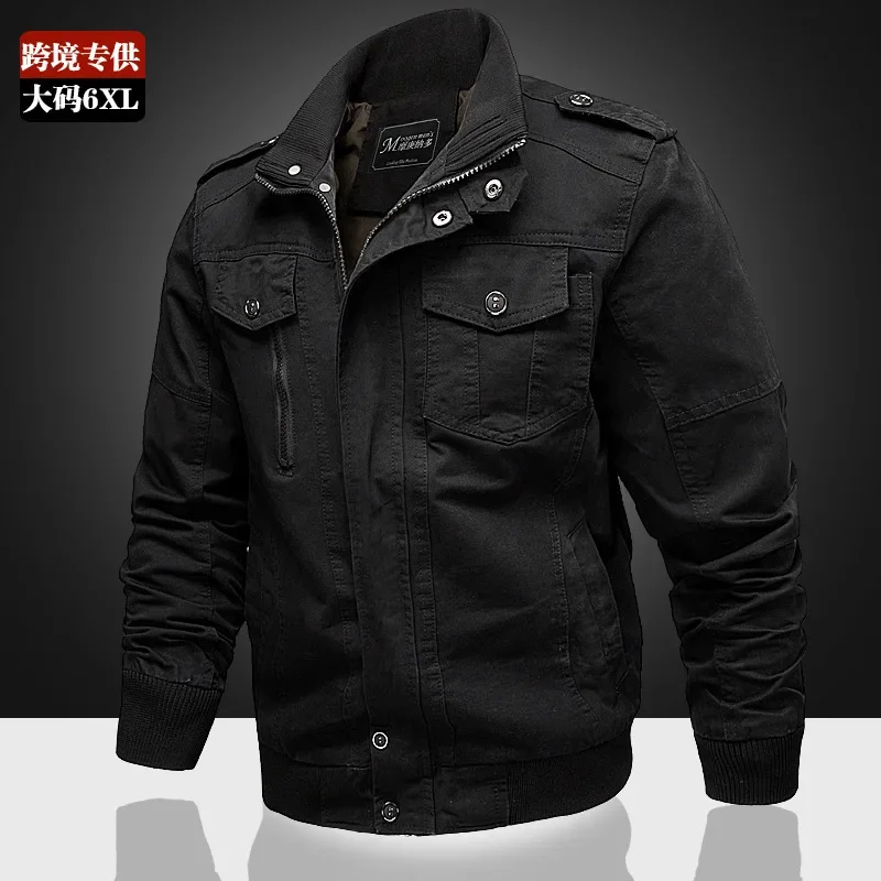 Chaqueta militar ajustada para hombre, abrigo clásico de algodón fino, talla grande, moda informal, prendas de vestir, novedad de otoño