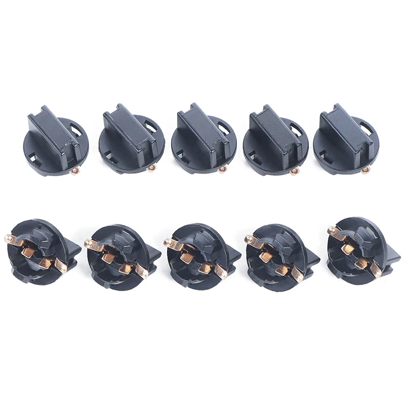 

10pcs T10 Socket Dashboard Instrument Panel W5W 168 192 194 Twist Lock Wedge Bases Lamp Dash Bulb Plug