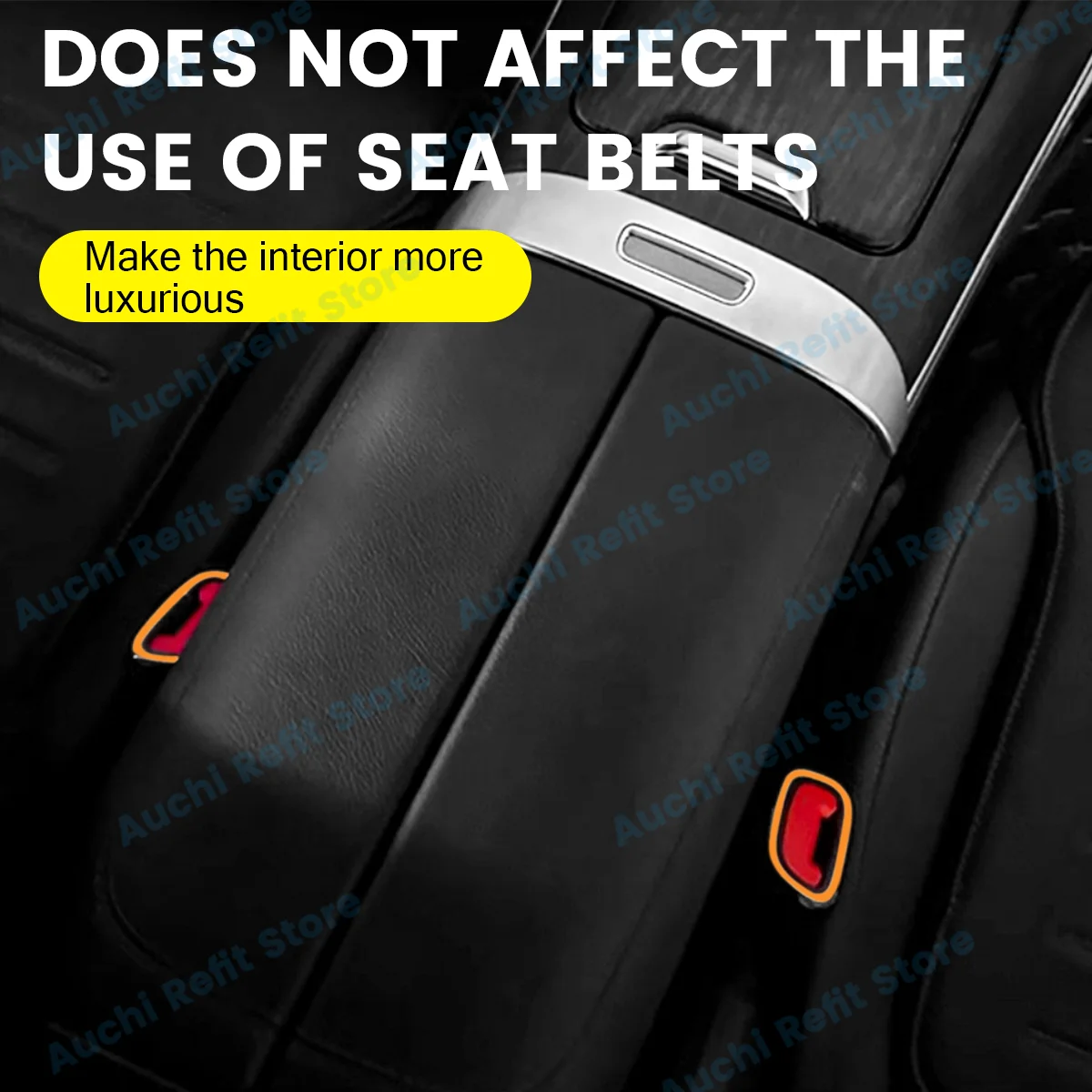 Auchi 64 Color Car Safety Buckle Ambient Light For Mercedes Benz W205 W213 W214 W206 X254 CLS GLC Seat Belt Decorative Lamp