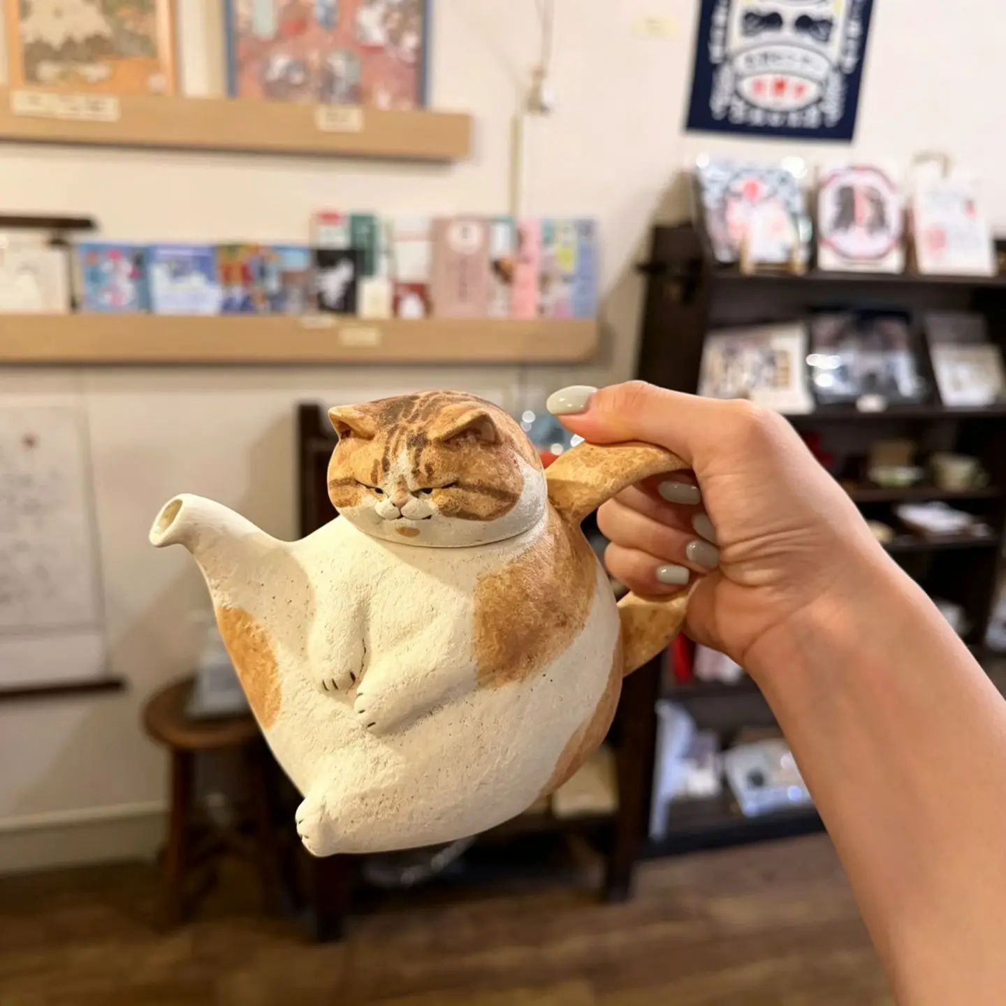 Cute Fat Cats Shape Ceramic Teapot Hand‑made Rough Pottery Animal Teapot Creative Kitten Tea Pot Home Tea Room Table Decor Gifts