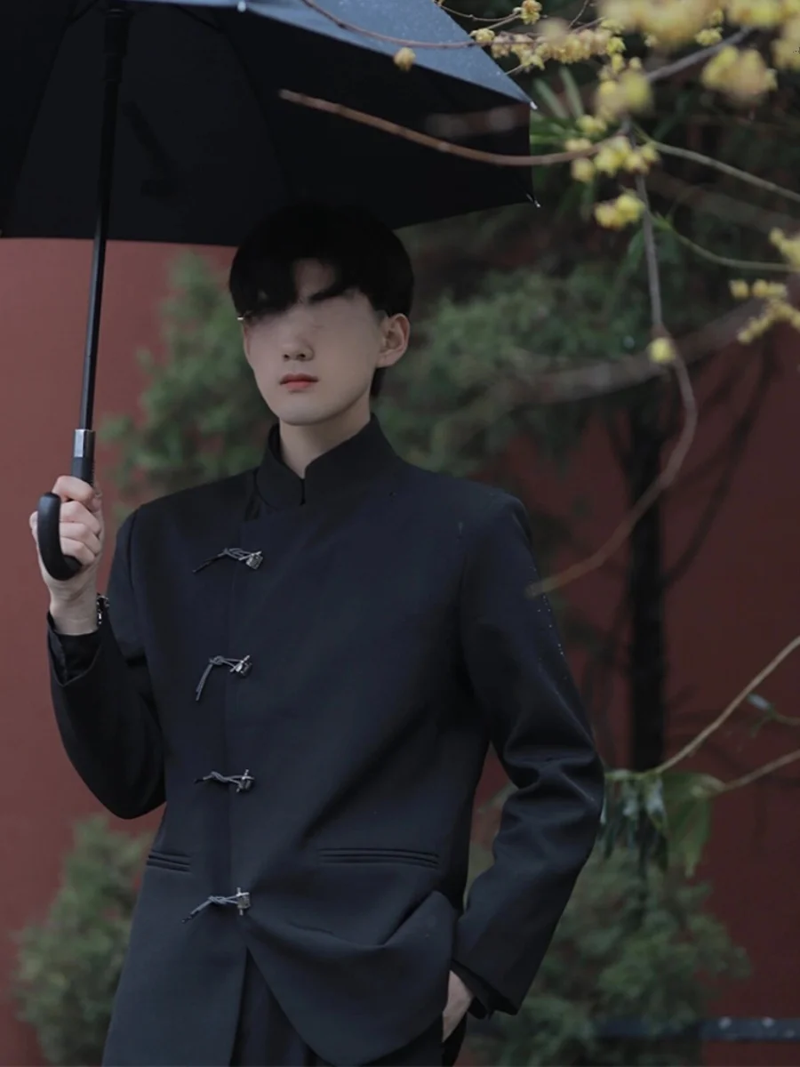 

New Chinese Sle Men's Suit Jaet Youthful Vitali Modern Improved Version Young People's Zhongan Coat High Design Sense