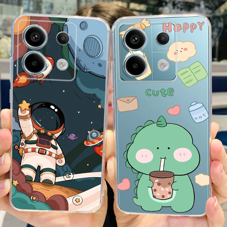 For Xiaomi Poco X6 5G Case Luxury Painted Cover Clear Silicone Phone Case For Xiaomi Poco X6 Pro PocoX6 X6Pro Soft Fundas Bumper