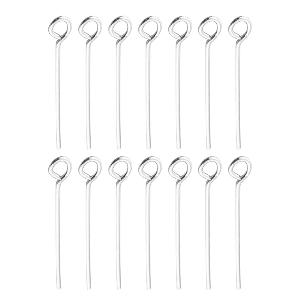 

200 pcs Stainless Steel Eye Pins 5x0.4x0.1cm Jewelry Making DIY Supplies Connector Findings Beaded Chain Necklace Earrings