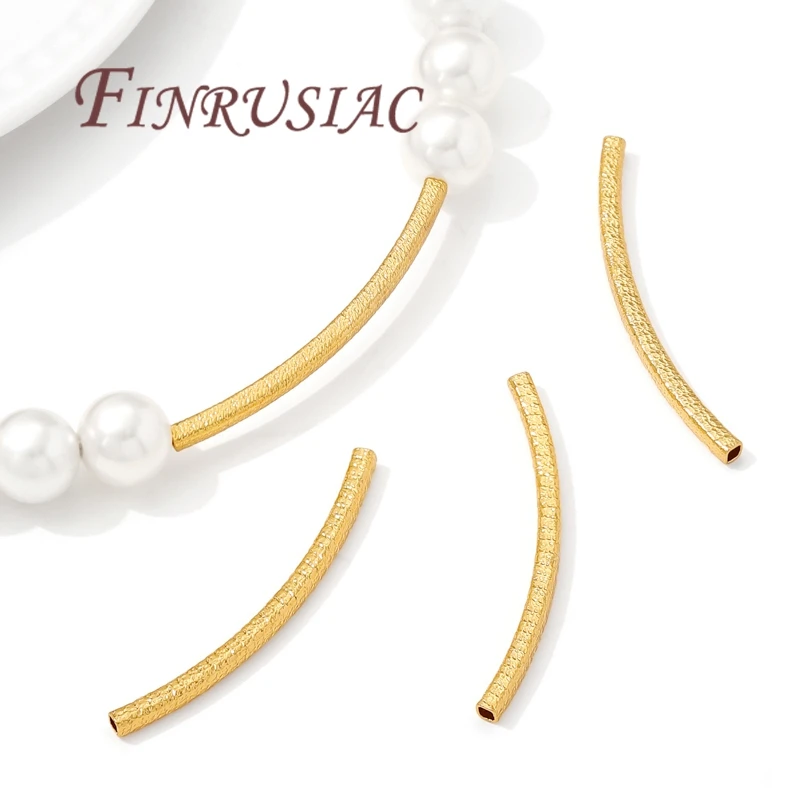 35 مللي متر * 2 مللي متر 18K مطلية بالذهب أنبوب خزر عازل موصلات ل اليدوية سوار ذاتي الصنع قلادة صنع المجوهرات اكسسوارات #3