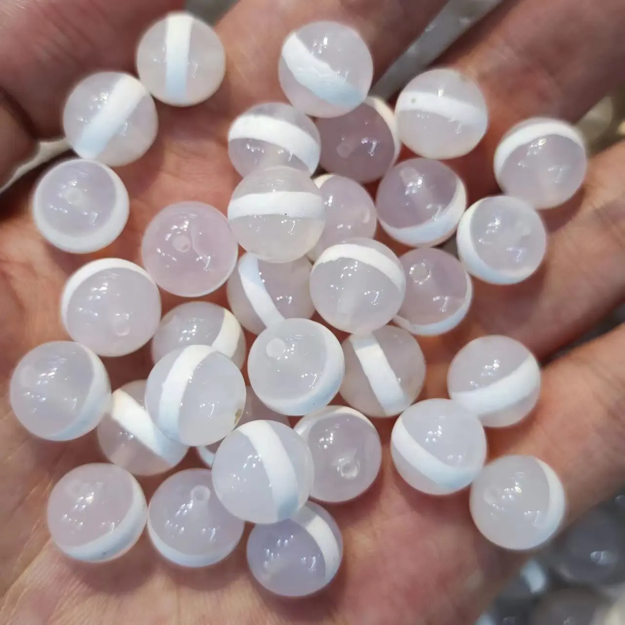 100pcs/lot natural first-line pharmacist beads agate round beads wholesale white 10mm 8mm diy bracelet necklace earrings jewelry