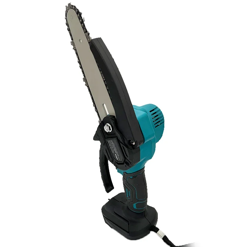 เลื่อยโซ่ไฟฟ้าแบบมือถือ ขนาด 6 นิ้ว ยี่ห้อ Fit Makita สำหรับตัดไม้ในสวน ใช้แบตเตอรี่ 18V