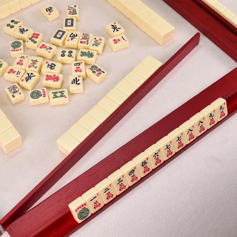 Popular Wooden American Mahjong Racks and Pushers  4PC Set Durable 18inch Size American Mah Jongg Ruler 2-in-1 Magnetic Ruler