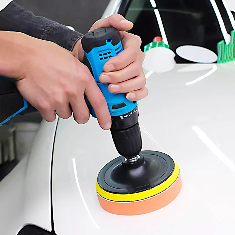 

5pcs 1set Sponge Polishing Disc/pad Kit Suitable for Car Detailing Polishing Waxing Self-adhesive Wool Disc Abrasive Tools