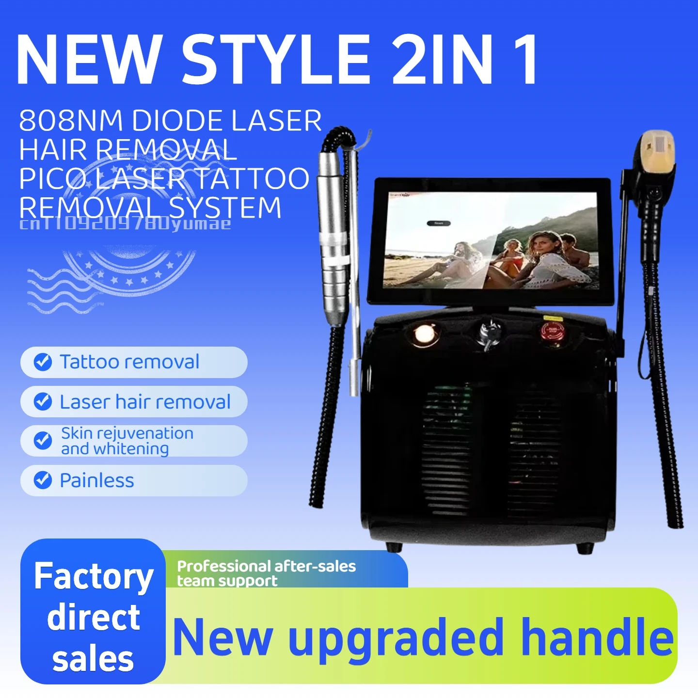 

Newest Portable Diode Laser Painless Hair Removal SLyric 3 Wavelengths Professional depilador a laser 808 755 1064nm