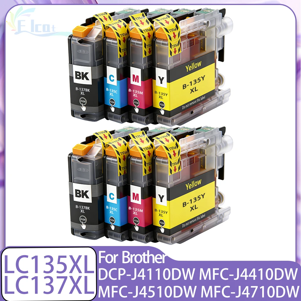 

Чернильный картридж LC135 LC137 LC135XL LC137XL, совместимый с принтерами Brother MFC-J4410DW, MFC-J4510DW, MFC-J4710DW, DCP-J4110DW