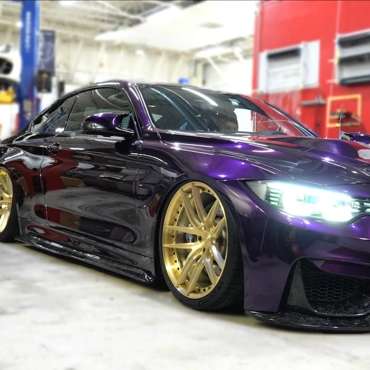 Glossy purple car packaging color-changing car vinyl film packaging foil vinyl car packaging