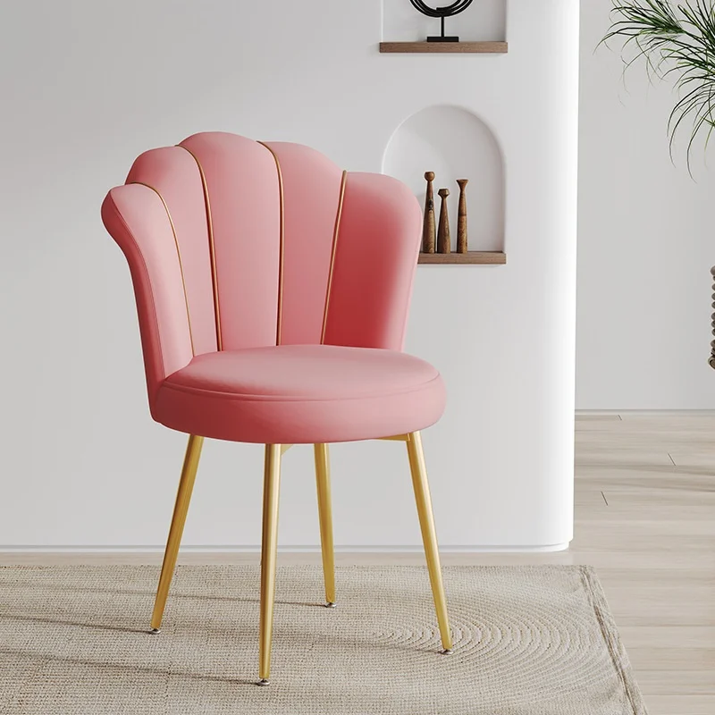 Nordic Dressing Chair Design Home Chairs With Backrest Bedroom Makeup Stool Creative Armchair Dining Chairs Furniture - view 4
