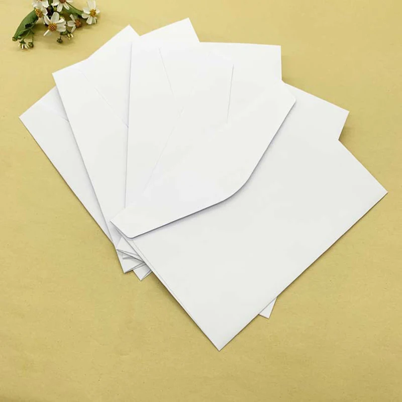 Imagem -02 - Envelopes Brancos em Branco Convite de Casamento Ocidental Cartas Cartão Postal Presentes de Armazenamento de Negócios Kraft b6 183x133 mm 50 Pcs por Lote