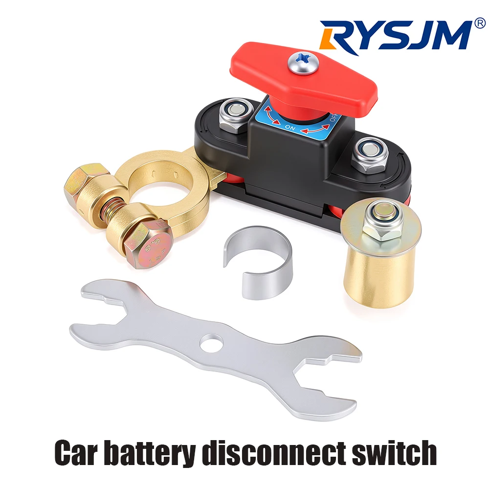 

Dual Voltage Disconnect Battery Master Cut off Switch Car Double-sided rotation Anti-Leakage Switch Isolator For Boat 12V 24V