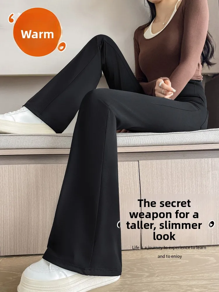 

High Waist Yoga Pants Women's Autumn New Sle Outerwear Bla ark Bell Bot Slimming Leggings Casual Nylon Spandex