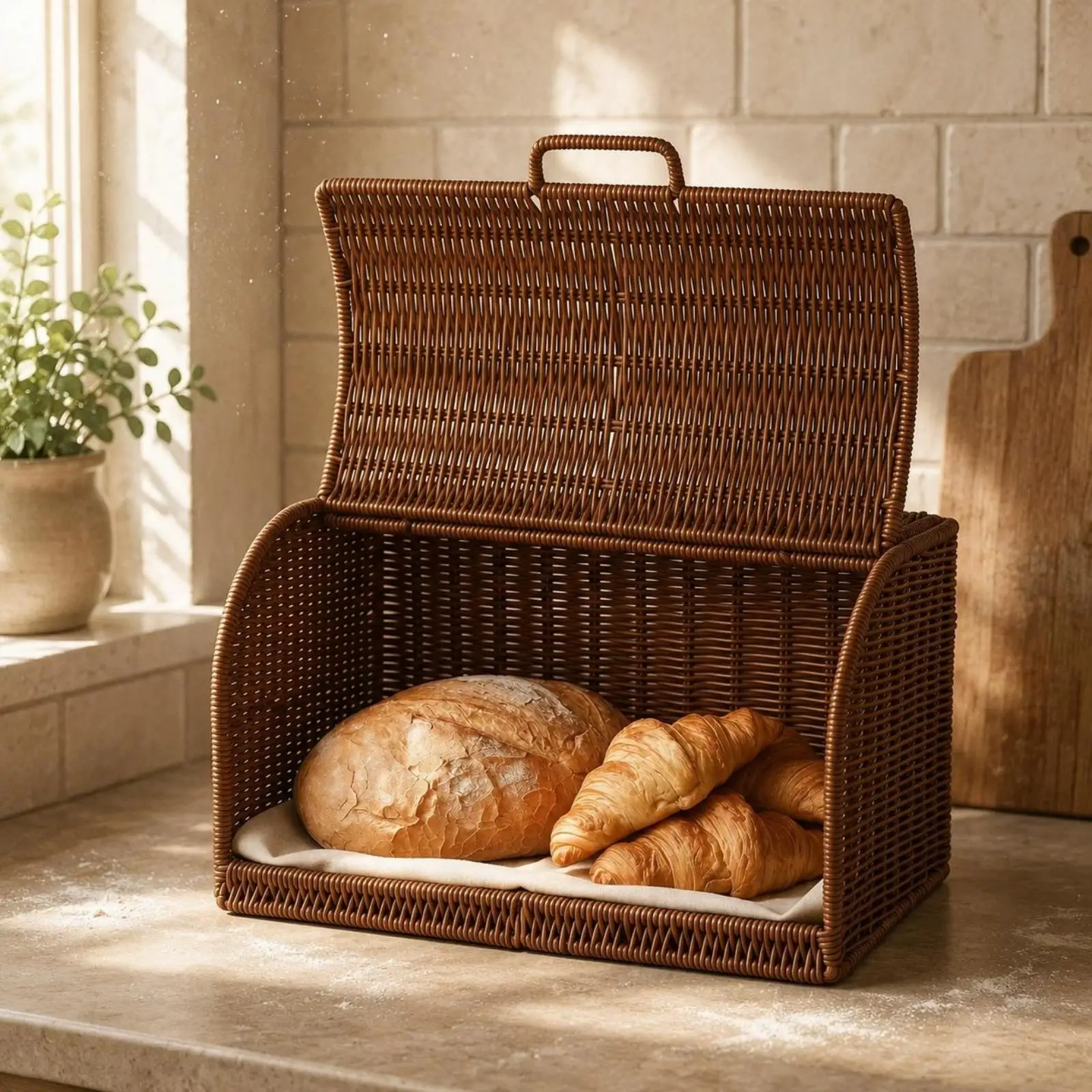 Woven Storage Basket Braided Exterior Household Organizer Textile Liner