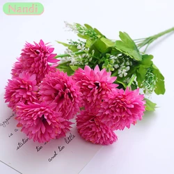 Nordic Simulation Hydrangea Camellia Artificial Green Plant Bouquet Bridal Bouquet DIY Home Wedding Table Center Decoration