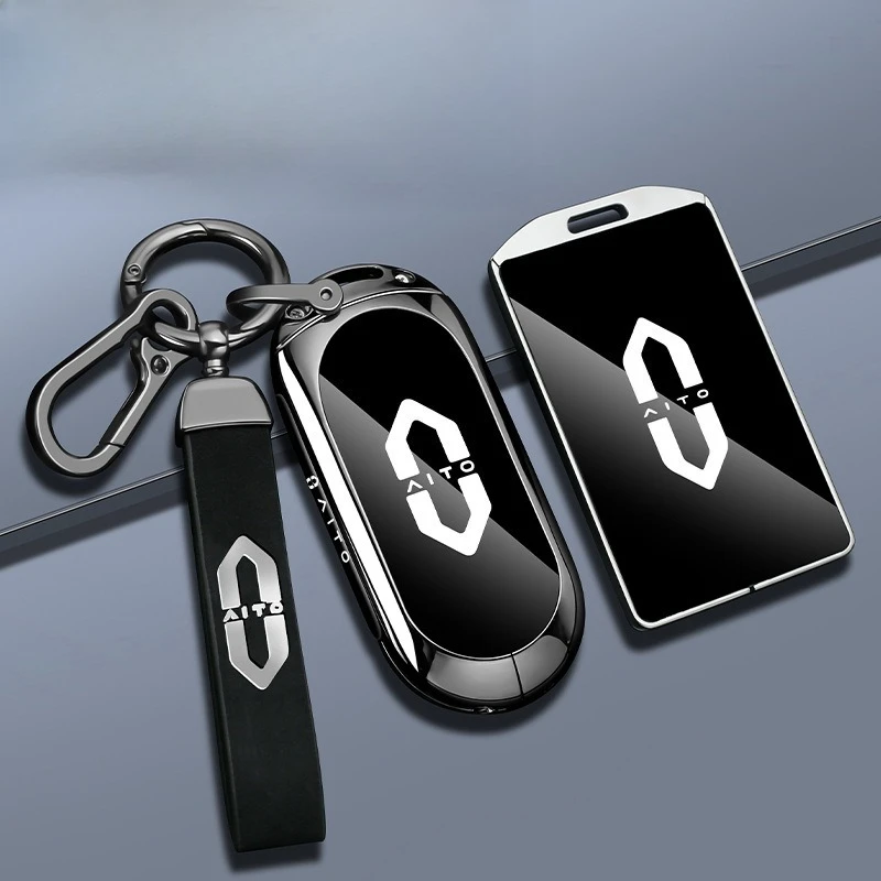 

Premium Zinc Alloy Card Key Cover Case for AITO M9/M7/M5 Ultra/M8 (2025) NFC Card - Key Fob Shell Keybag Keychain