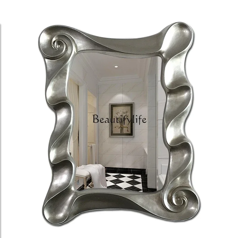 

FG43*Art photography round dopamine mirror can hemp rope polka dot bathroom cat round mirror