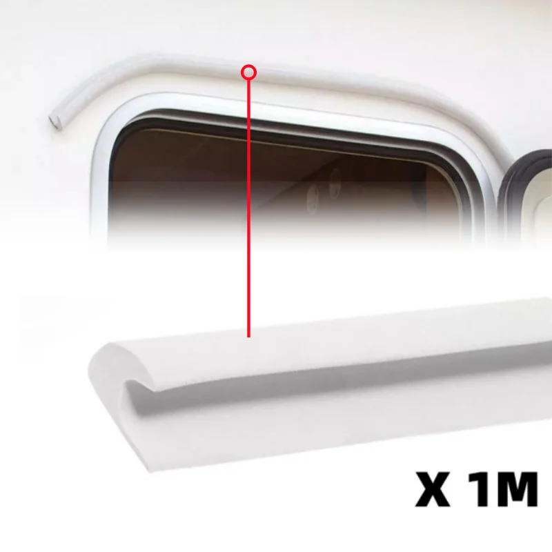 

1M Water Guide Strip Dripstop White UV-Proof Caravan Motorhome Camper Van Gutter Rain Guard Drip Stop Accessories