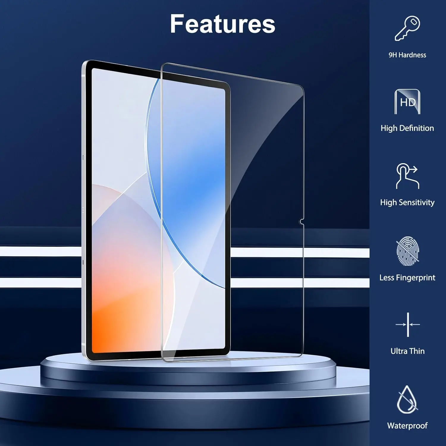 2 Stück Gehärtetes Glas Displayschutzfolie für Samsung Galaxy Tab S7 Fe 12.4 A8 S10 S11 S6 Lite A9 S8 S9 Fe Plus Ultra Schutzfolie – Detail 4