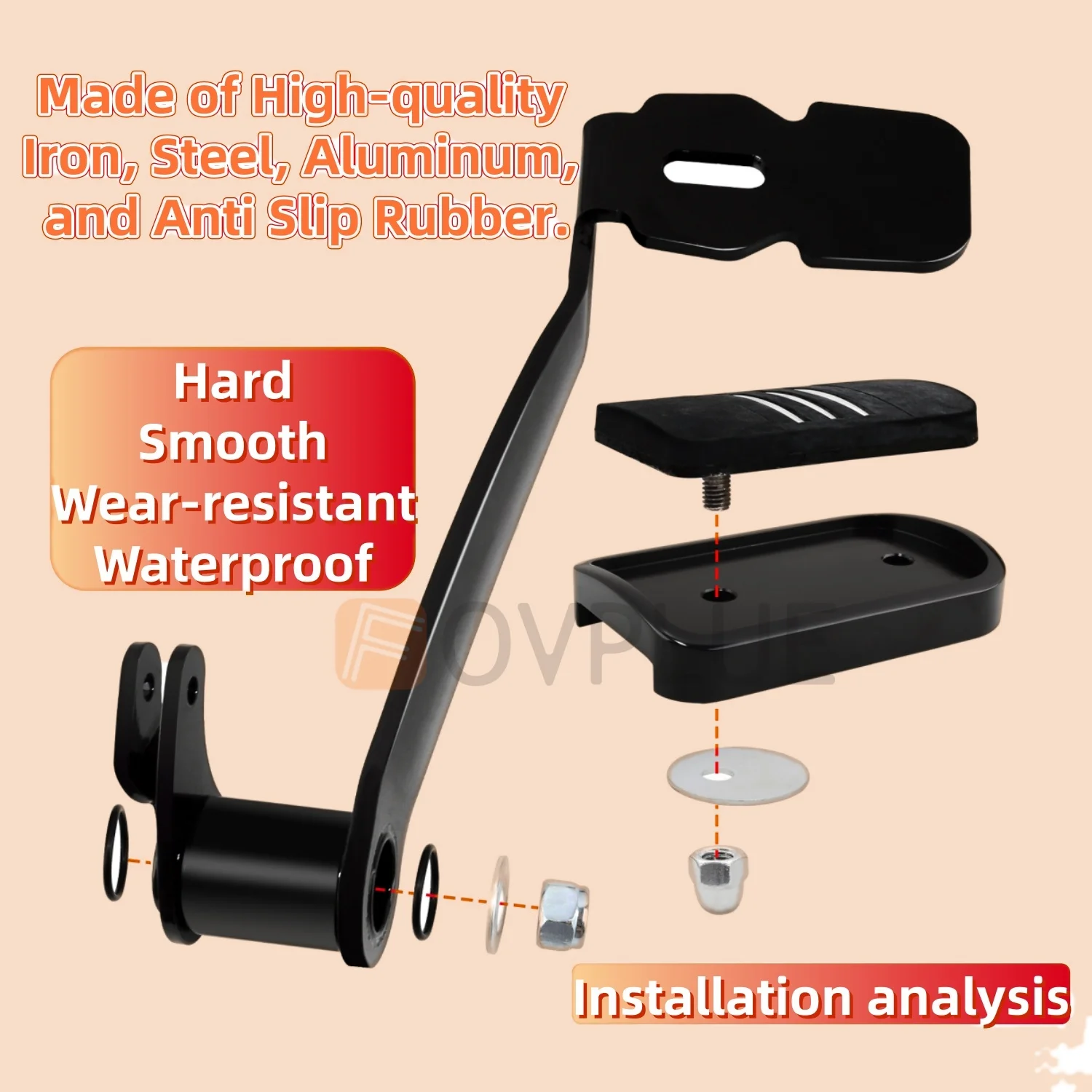 Motorcycle Rear Brake Lever Footrest Pedal For Harley Touring Road King CVO Road Glide Electra Glide Road King Street Glide FLHX