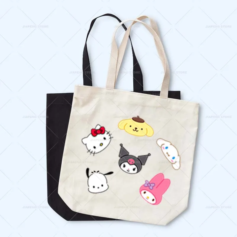 Pegatinas de transferencia de calor para planchar, Parche pequeño con estampado de Cinnamoroll, Sanrio, Hello Kitty, dibujos animados, decoración de camisetas