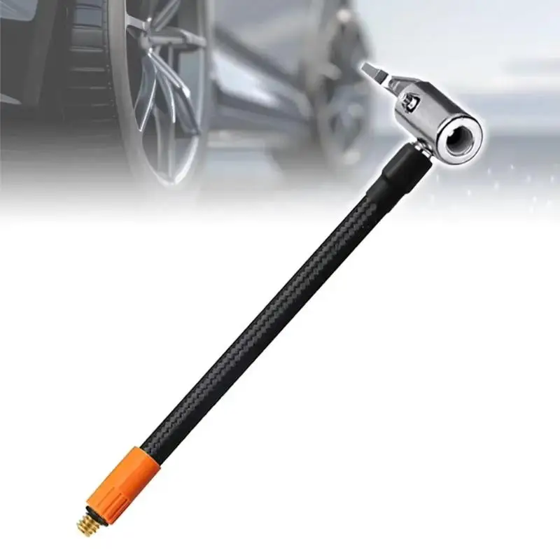 20/30CM M6 Fine Thread Locking Air Chuck With Hose, Standard Tire Valve Inflation Adapter For Tire Pump