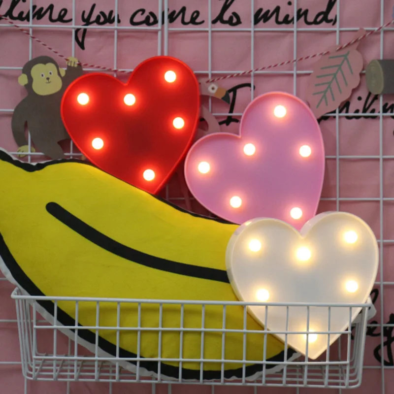Love LED Night Lamp Romantic Valentine\'s Proposal 3D LOVE LED Letter Sign Night Light Party Baby Bedroom Decoration