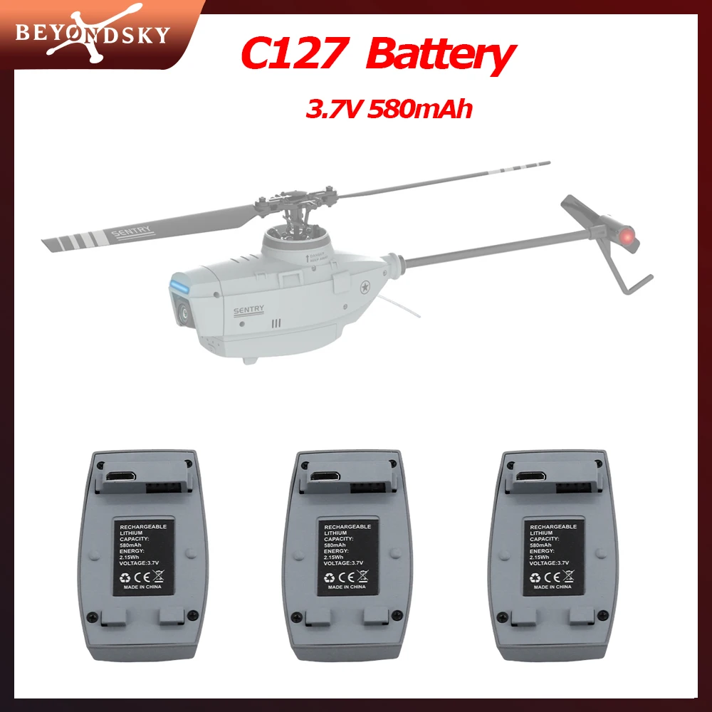 

C127 RC Helicopter Battery 3.7V 580 mAh Battery Part