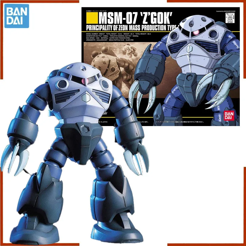 

Bandai натуральная модель Gundam, гаражный комплект, серия HGUC 1/144 MSM-07 Z′Gok, аниме, экшн-фигурки, игрушки для мальчиков, коллекционная игрушка в подарок