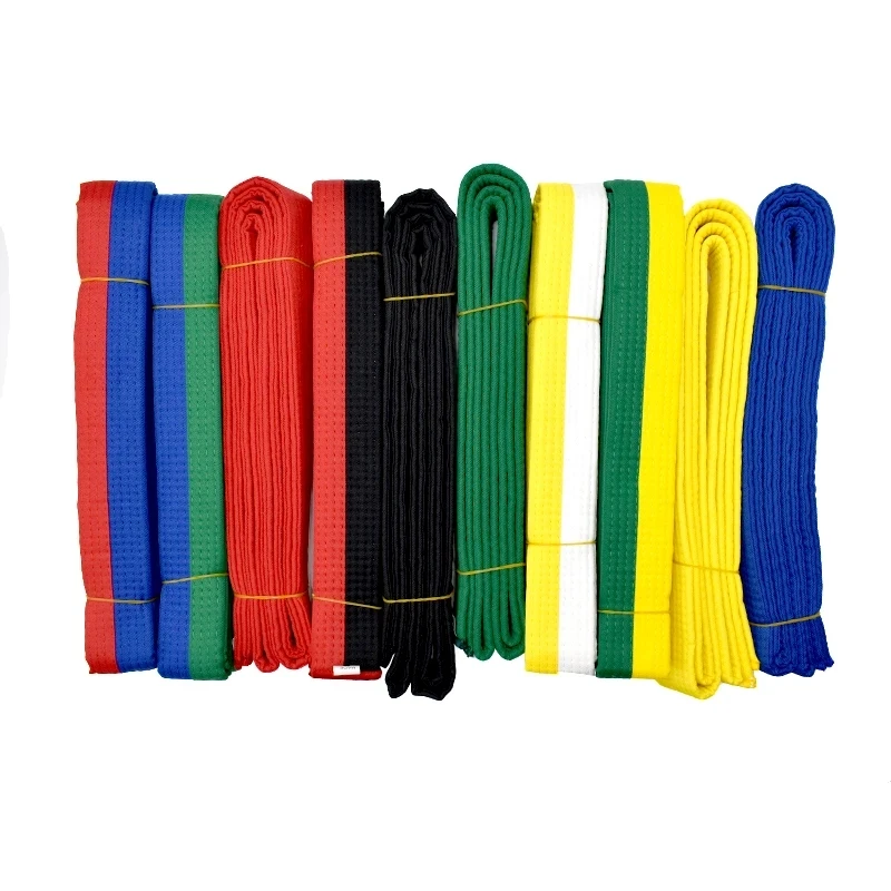 Taekwondo Colored Ranking Belts Cotton Martial Arts Judo Karate TKD Aikido Uniform Belt Kids Adult