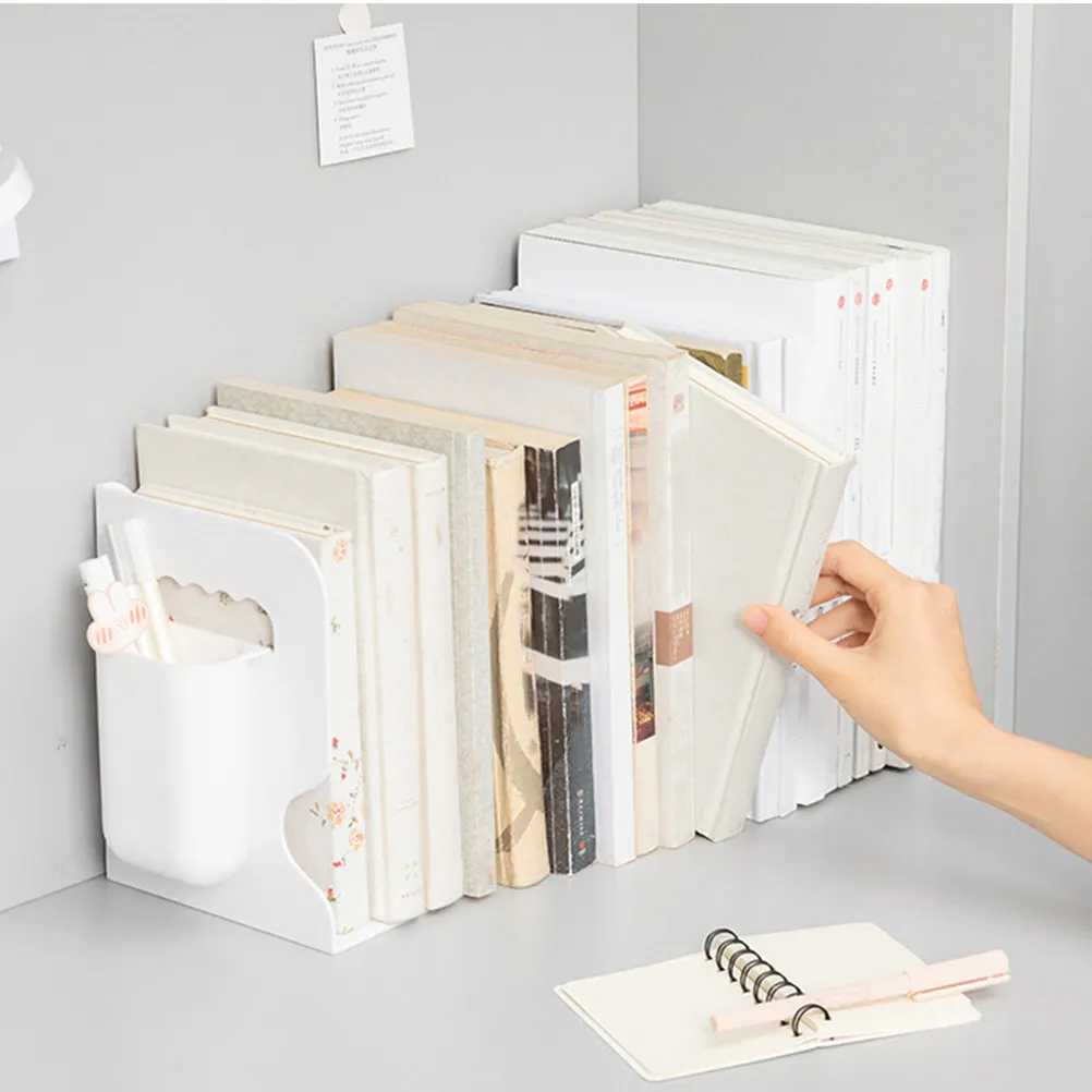 book-organizer-adjustable-telescopic-bookends-pen-holder-office-desktop-bookshelf-plastic-expandable-book-storage-rack
