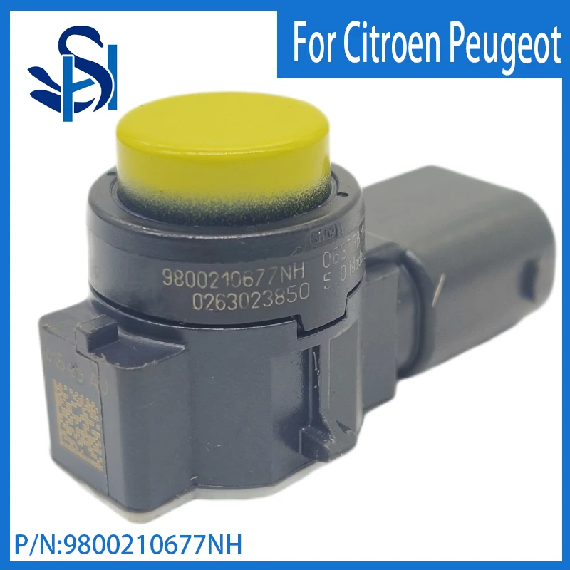 9800210677NH PDC Parking Sensor Radar Color Yellow For Citroen Peugeot