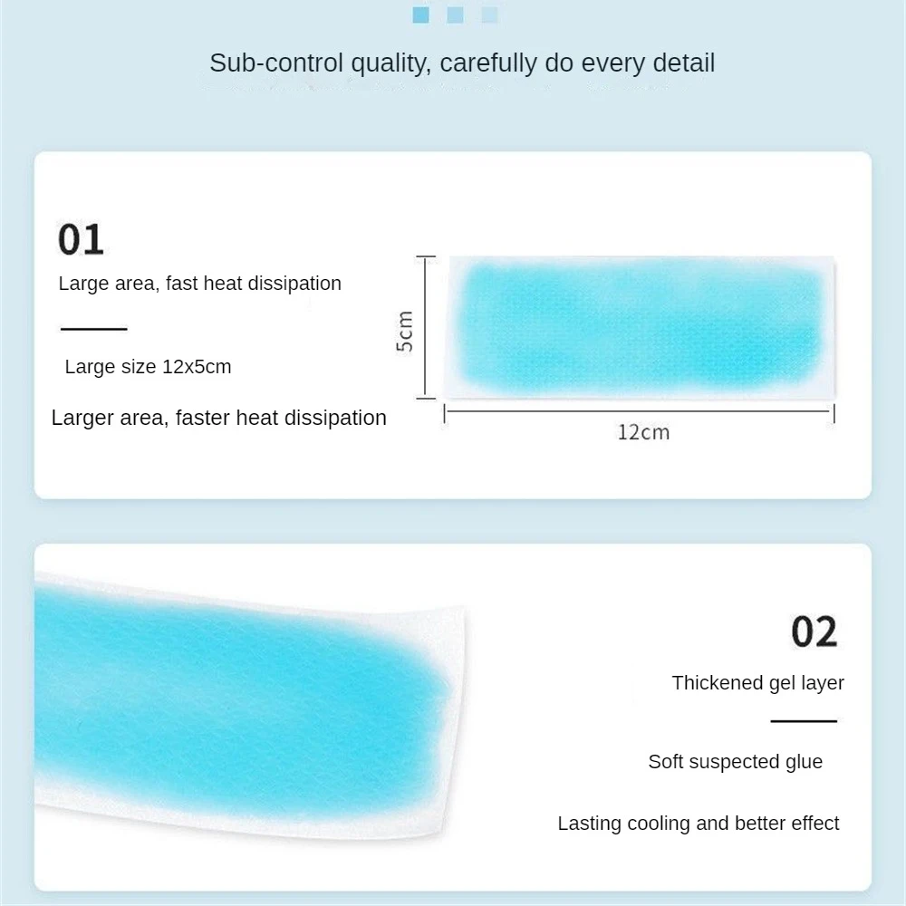 2/3set sollievo dalla febbre efficace Non tossico portatile e compatto tecnologia di raffreddamento raffreddamento trend Patch di raffreddamento di lunga durata